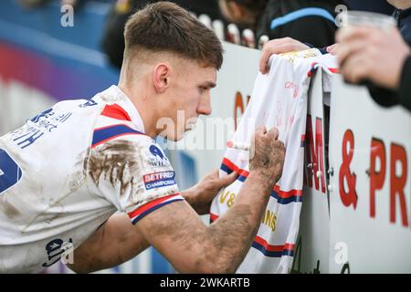 Featherstone, England - 18th February 2024 - Wakefield Trinity's Noah Booth.  Rugby League 1895 Cup, Newcastle Thunder vs Wakefield Trinity at Millenium Stadium, Featherstone, UK  Dean Williams Stock Photo