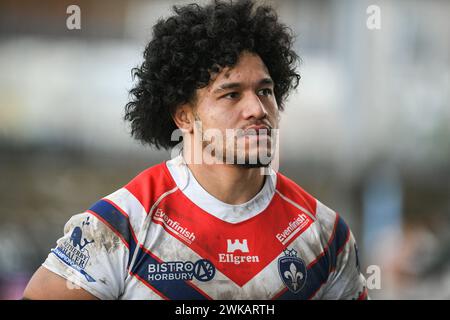 Featherstone, England - 18th February 2024 - Wakefield Trinity's Renouf Atoni.  Rugby League 1895 Cup, Newcastle Thunder vs Wakefield Trinity at Millenium Stadium, Featherstone, UK  Dean Williams Stock Photo