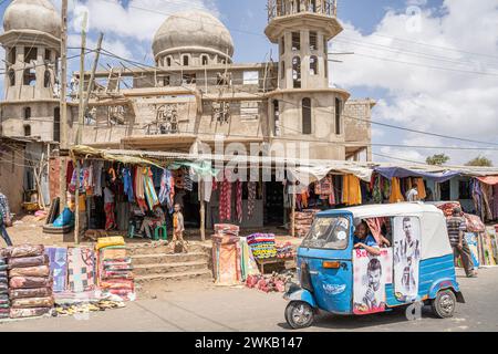 In the highlands of Abyssinia, village in the Semien Mountains, Street ...