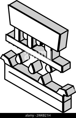 filtration maple syrup isometric icon vector illustration Stock Vector