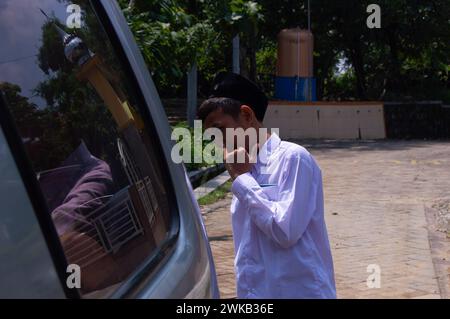 shot on candid of young Muslim male Stock Photo