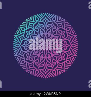 Coloring mandala design vector illustration. ethnic ornament decoration floral round abstract mandala pattern vector illustration. Stock Vector
