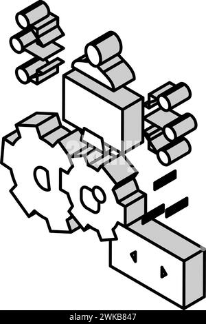 manufacturing erp processing isometric icon vector illustration Stock ...