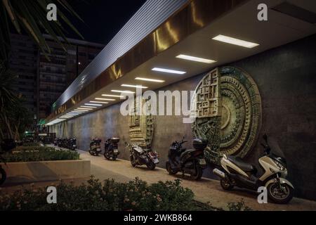 High relief for ornamental decoration of the facade of El Corte Inglés on Condestable street in the city of Murcia, Spain, Europe. Stock Photo