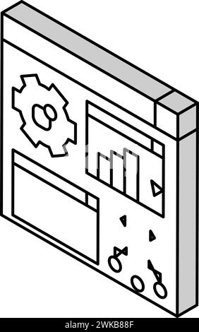 manufacturing erp processing isometric icon vector illustration Stock ...