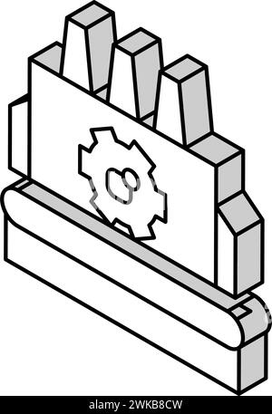 erp working processing line icon vector illustration Stock Vector Image ...