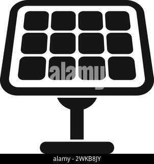Converter controller icon simple vector. Solar panel foldable. Module ...