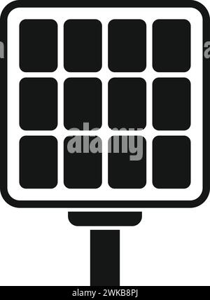 Setup solar panel icon simple vector. Fixture module. Electric power ...