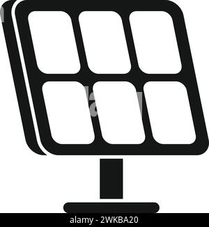 Setup solar panel icon simple vector. Fixture module. Electric power ...