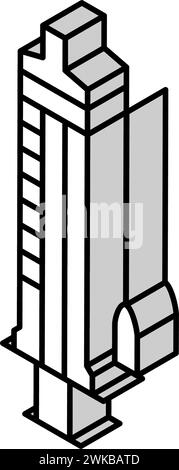 syringe medical isometric icon vector illustration Stock Vector