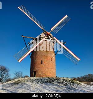 mill Geismuehle in winter, Germany, North Rhine-Westphalia, Krefeld Stock Photo