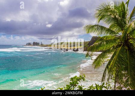 Hamoa Beach near Hana, accessible from the Road to Hana on the island of Maui in Hawaii. Stock Photo
