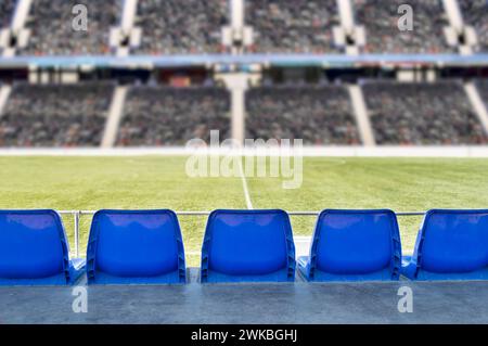 back of empty seats in the stadium Stock Photo