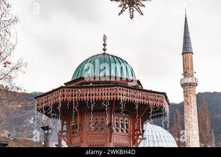 Bascarsija is Sarajevo's old bazaar and the historical center of the city, built in the 15th century. Stock Photo