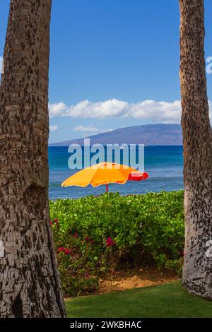 Hyatt Regency luxury hotel and resort on Kaanapali Beach on the west coast of the island of Maui in Hawaii. Stock Photo