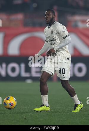 Monza, Italy. 18th Feb, 2024. Yunus Musah of AC Milan during the Serie A match at U-Power Stadium, Monza. Picture credit should read: Jonathan Moscrop/Sportimage Credit: Sportimage Ltd/Alamy Live News Stock Photo