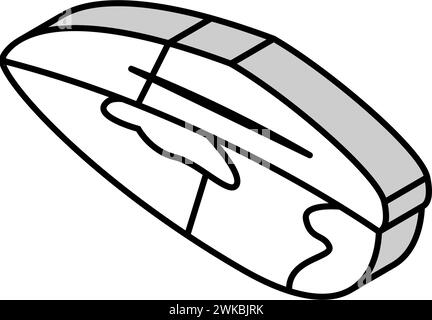 mussel closed shell isometric icon vector illustration Stock Vector