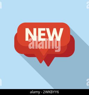 New chat price icon flat vector. Estimate cost product. Upcoming sold experience Stock Vector