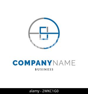 Initial Letter HS Icon Logo Design Template Stock Vector