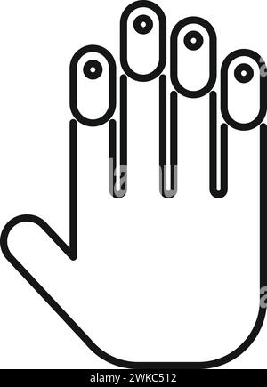 Automatic smart bio icon outline vector. Facial board. Palm scanning Stock Vector