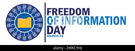 Freedom Of Information Day. Suitable for greeting card, poster and banner. Stock Vector