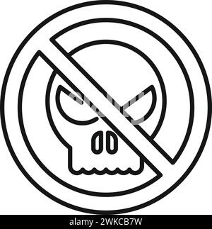 Stop dos attack icon outline vector. Secured hacker. Secure gesture access Stock Vector