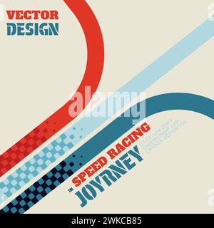 Checkered flag three row lines Stock Vector