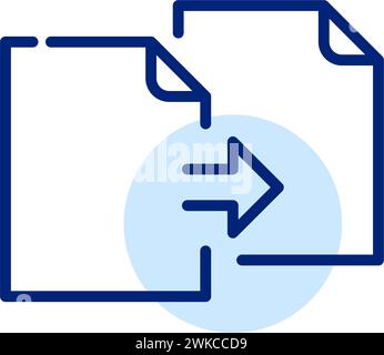 File transfer. Pixel perfect, editable stroke Stock Vector