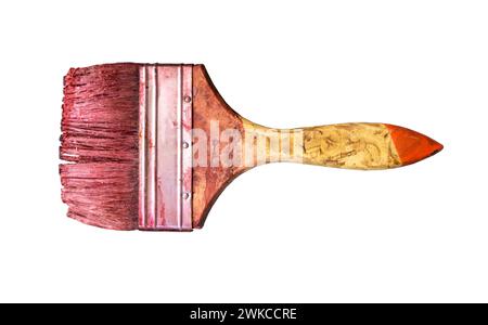 Musical Instruments and Painting Tools on White Background Stock Photo
