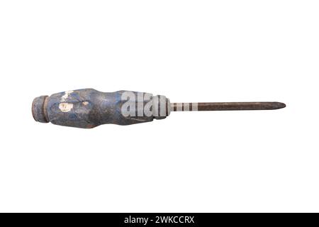 Isolated old screwdriver on white background Stock Photo