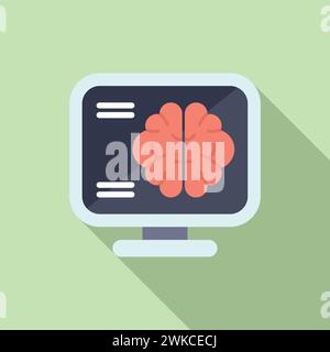 MRI brain scan image icon for medical diagnostics Stock Vector Image ...