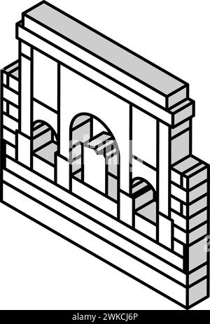 carthage historic building line icon vector illustration Stock Vector ...