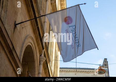 Bordeaux , France -  02 19 2024 : Best Western premier bwp hotel brand sign chain and text logo on flag facade wall entrance of us international hoste Stock Photo