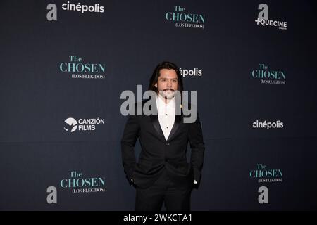 Mexico City, Mexico. 19th Feb, 2024. Shahar Isaac is attending the red carpet of The Chosen TV series season 4 premiere at Cinepolis Miyana in Mexico City, Mexico, on February 19, 2024. (Photo by Carlos Tischler/Eyepix Group) Credit: NurPhoto SRL/Alamy Live News Stock Photo