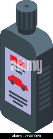 Car polish oil icon isometric vector. Aerosol air oil. Gel machine shine Stock Vector