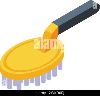Car cleaning brush icon isometric vector. Service shine. Leasing wash vehicle Stock Vector