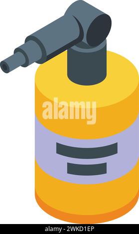Auto motor spray icon isometric vector. Wash gel. Aerosol perfume air Stock Vector