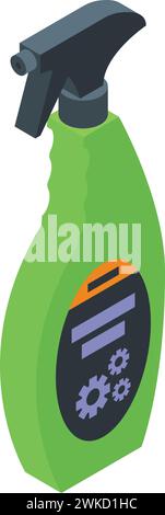 Car interior spray icon isometric vector. Gel machine. Mist aerosol Stock Vector
