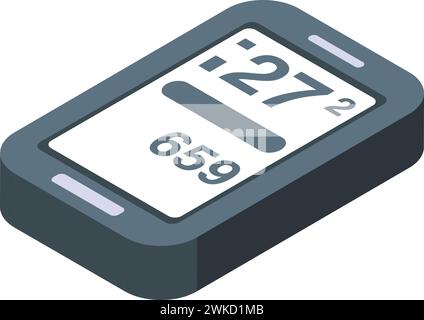 Trip bike computer icon isometric vector. Distance race. Lifestyle healthy Stock Vector