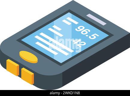 Race trip icon isometric vector. Bike computer. Distance race sport Stock Vector