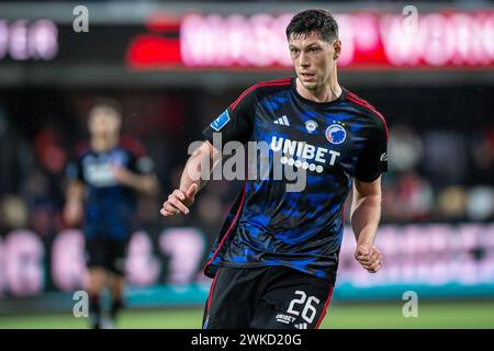 Silkeborg, Denmark. 18th, February 2024. Scott McKenna (26) of FC Copenhagen seen during the 3F Superliga match between Silkeborg IF and FC Copenhagen at Jysk Park in Silkeborg. (Photo credit: Gonzales Photo - Morten Kjaer). Stock Photo
