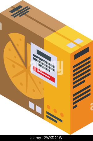 Quesadilla package icon isometric vector. Vegetable bread. Party menu Stock Vector