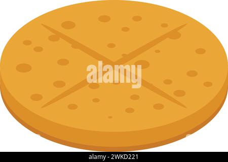 Quesadilla food icon isometric vector. Meat menu party. Ethnic pork snack Stock Vector