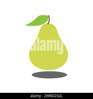 Art illustration sign logo fruits vector symbol icon of pear Stock Vector