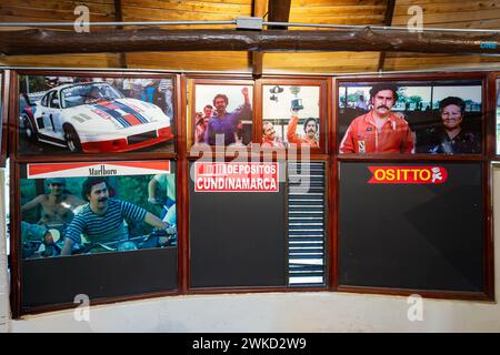 Medellin, Colombia - December 9, 2023: Artifacts from the life of the famous drug dealer Pablo Escobar in the open-air museum. Stock Photo