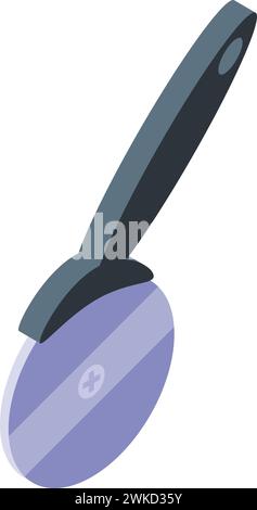 Quesadilla cutter roll icon isometric vector. Bread healthy. Party menu Stock Vector