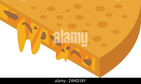 Cheese quesadilla icon isometric vector. Meet healthy. Vegetable mexican Stock Vector