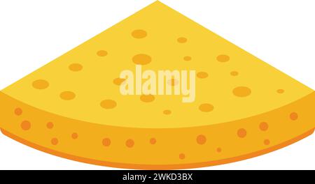 Street quesadilla icon isometric vector. Cheese bread. Vegetable mexican Stock Vector