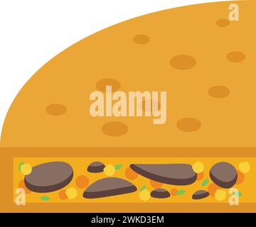 Lunch quesadilla icon isometric vector. Street meet food. Cuisine snack Stock Vector