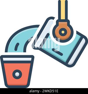 Icon for casting,molding Stock Vector